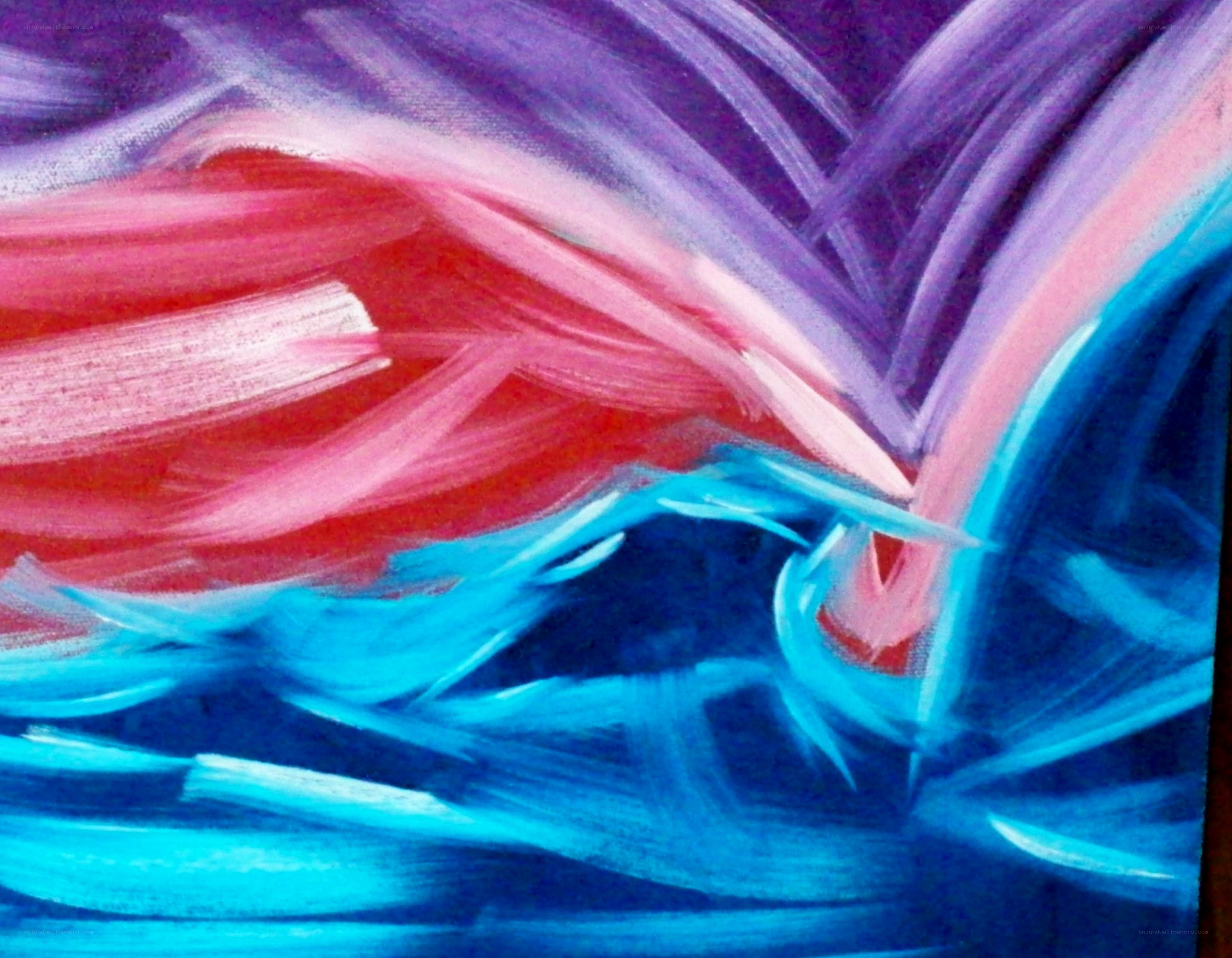 Abstract color brushstrokes