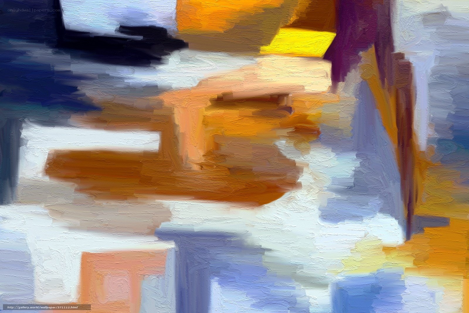 Abstract color brushstrokes