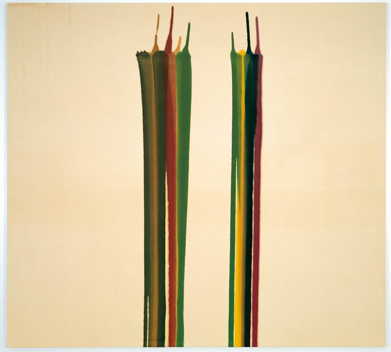 Abstract color drip painting