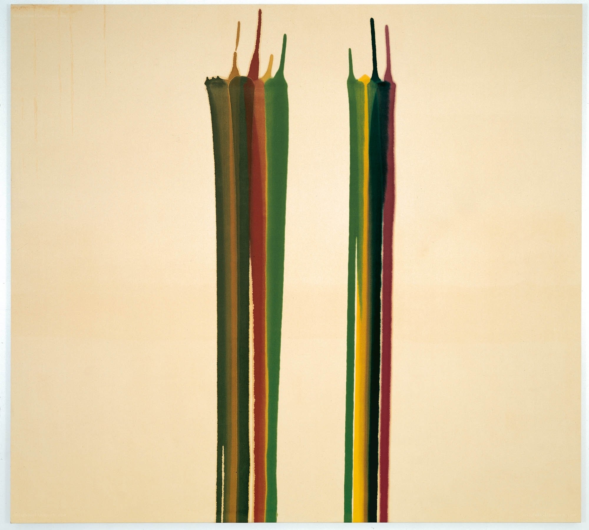 Abstract color drip painting