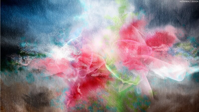 Abstract color explosion art