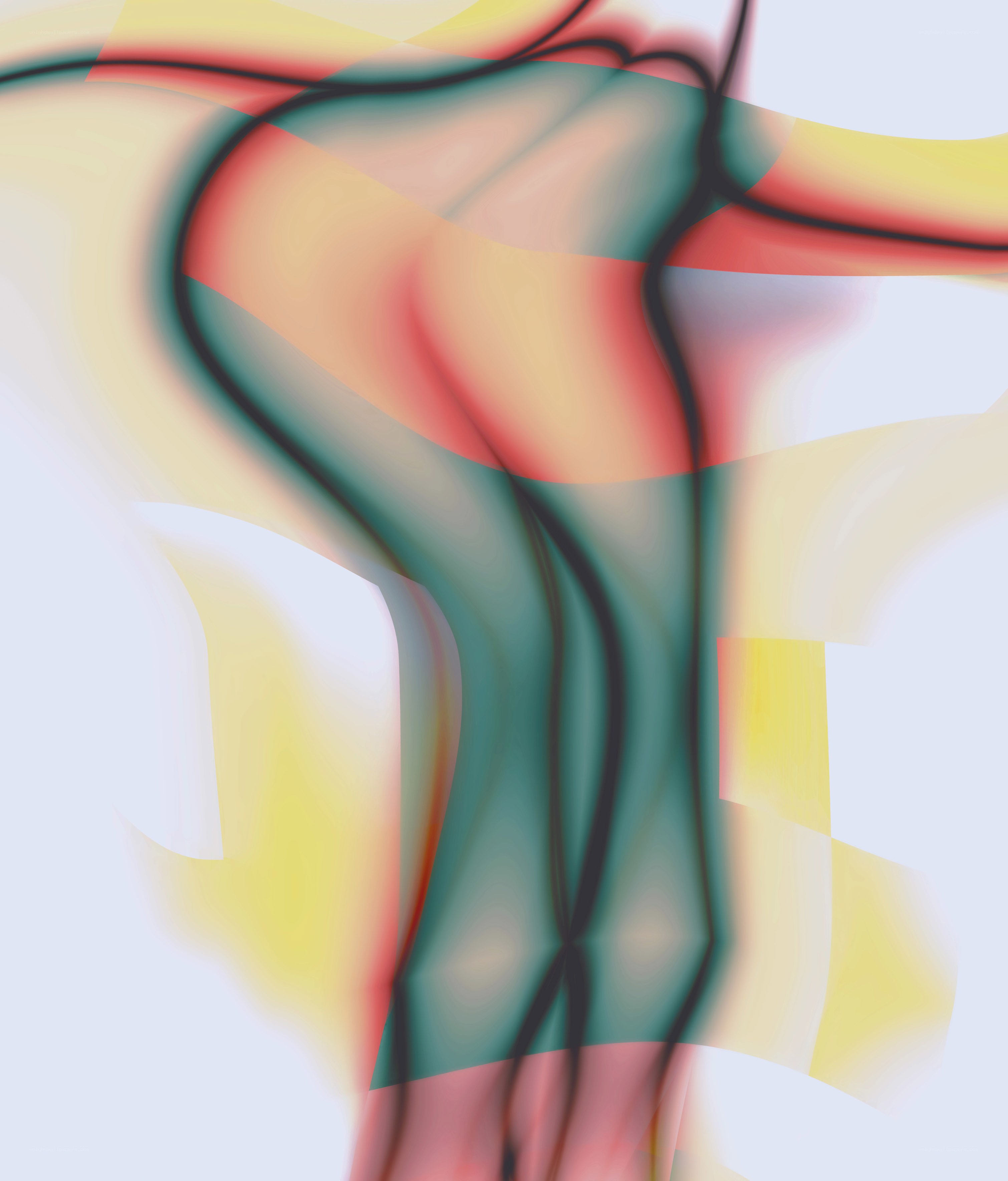 Abstract color flow art