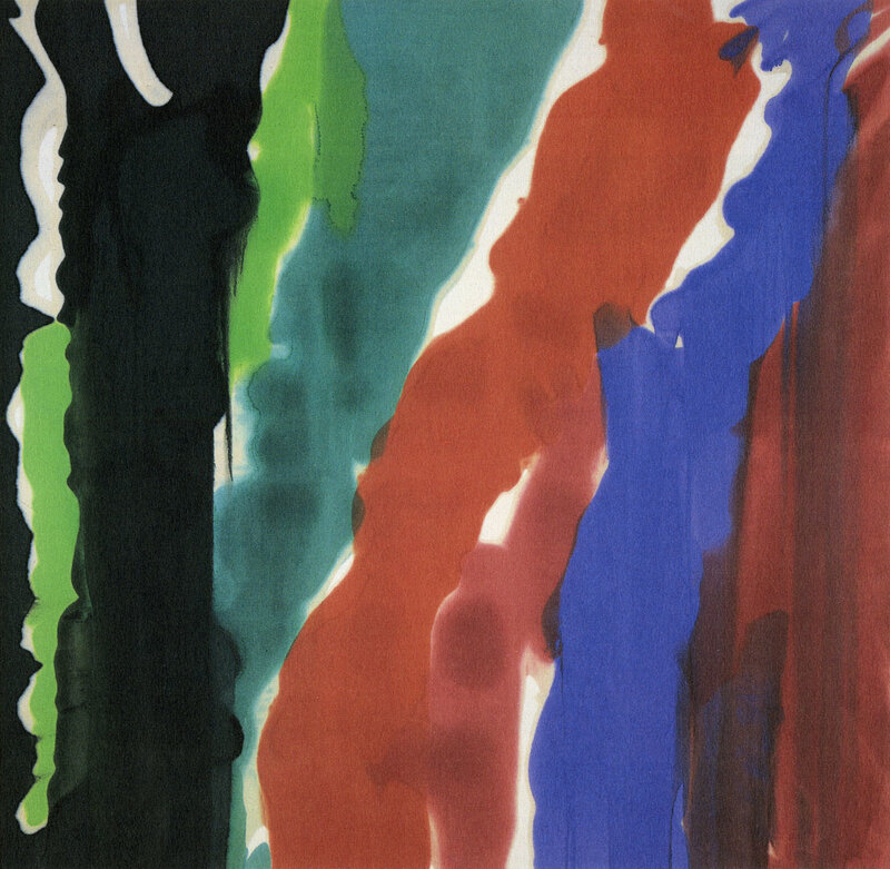 Abstract color flow painting