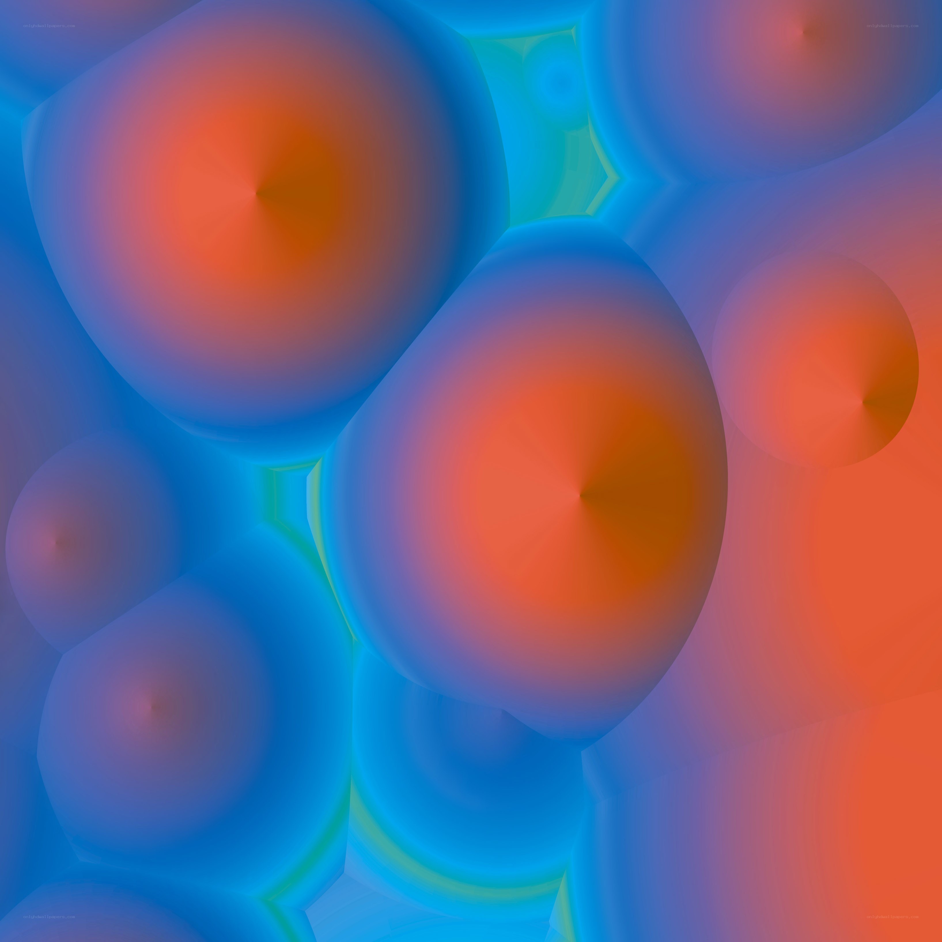 Abstract color gradient spheres