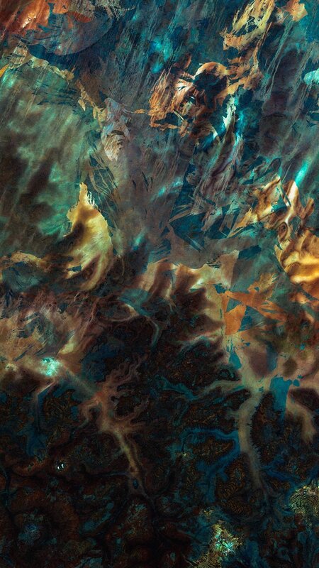 Abstract Color Patterns — Teal