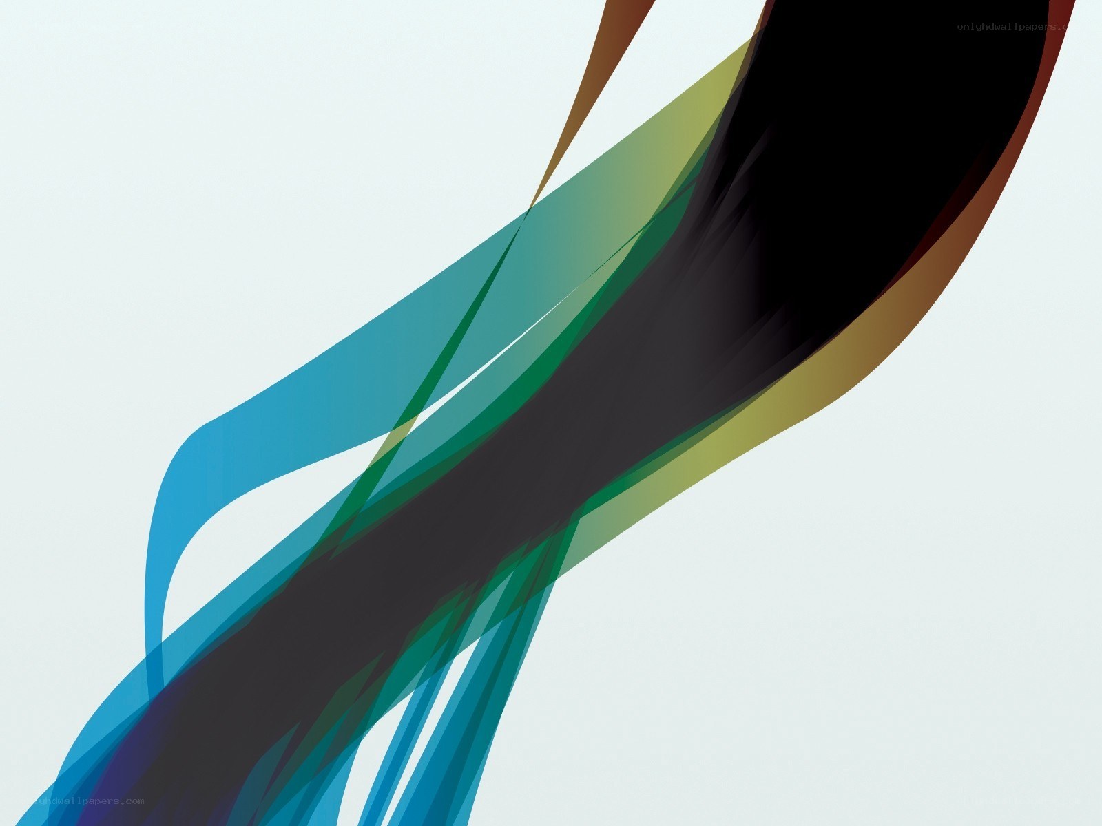 Abstract color ribbons