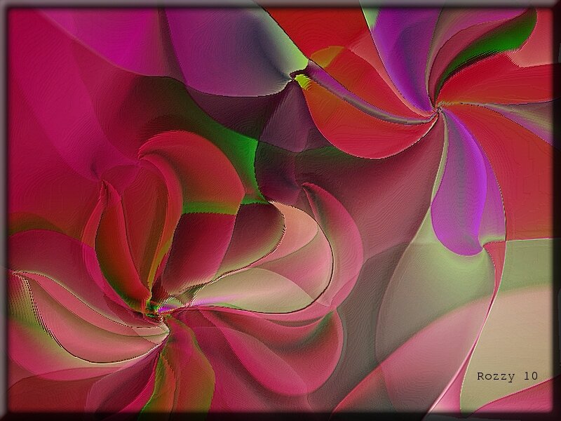 Abstract color swirl art