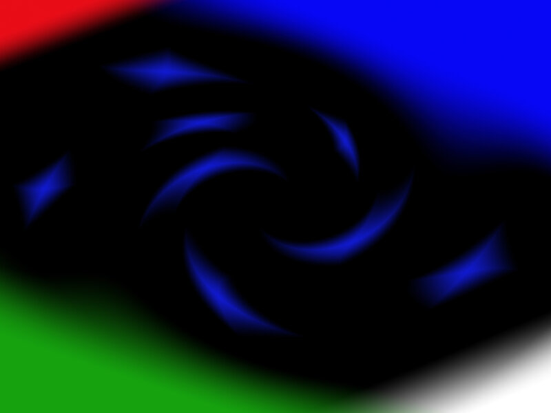 Abstract Color Swirl — Black