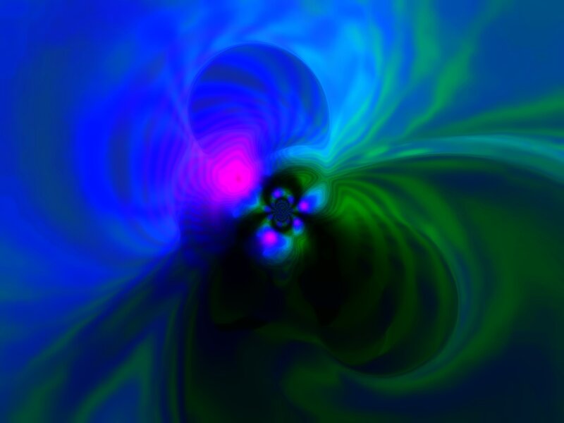 Abstract Color Swirl — Blue, Hypnotic