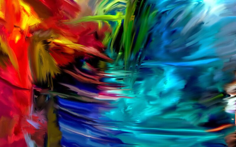 Abstract Color Swirl — Red, Dynamic