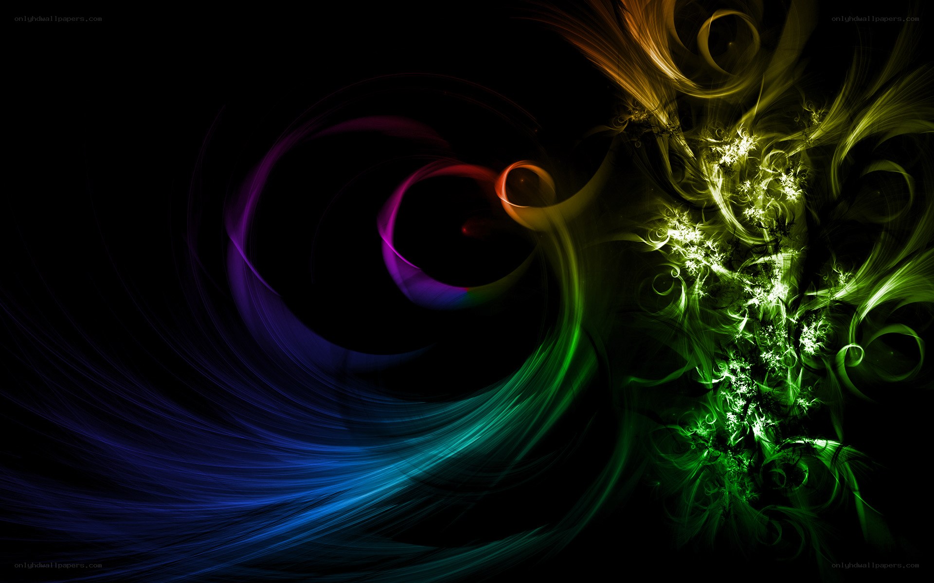 Abstract color swirls