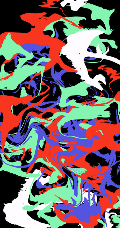 Abstract Color Swirls — Red, Dynamic, Green, Blue