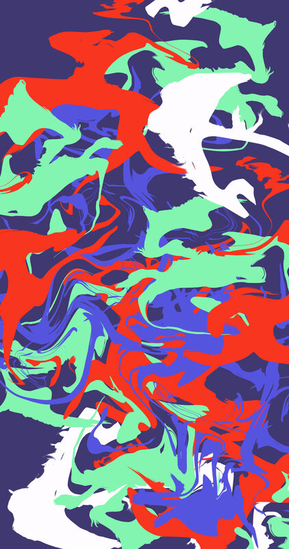 Abstract Color Swirls — Red, Dynamic, Green