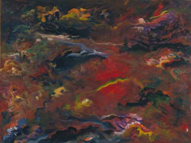 Abstract Color Swirls — Red