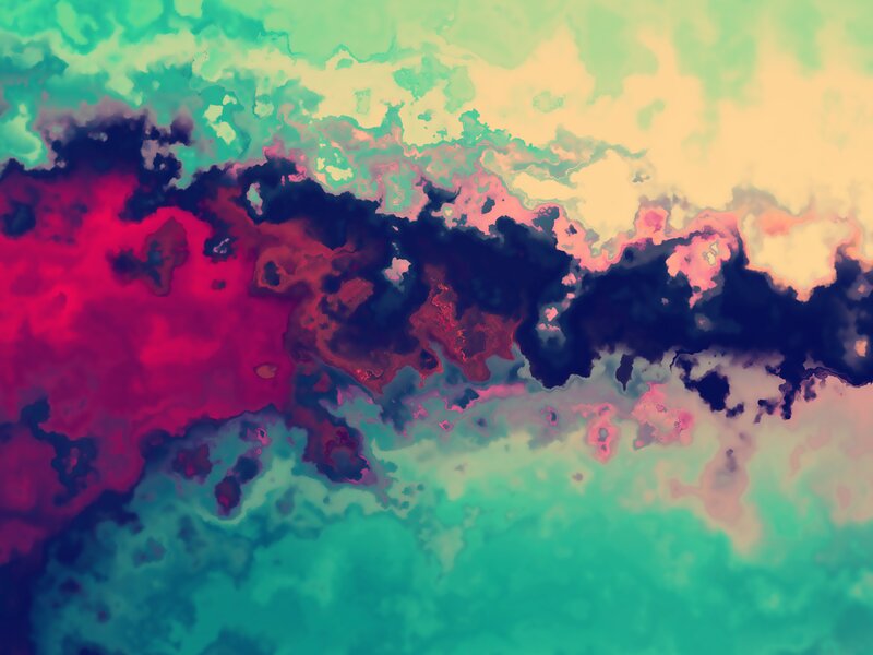 Abstract Color Swirls — Teal