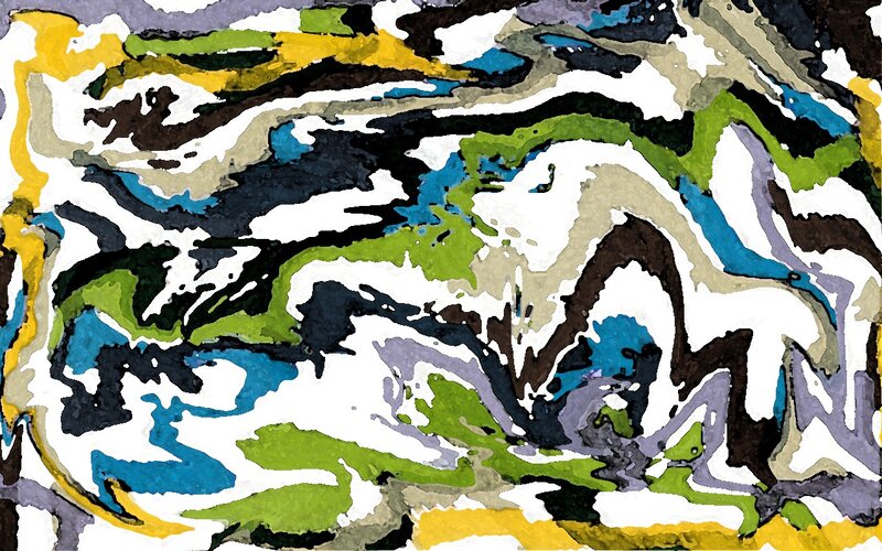 Abstract Color Swirls — White