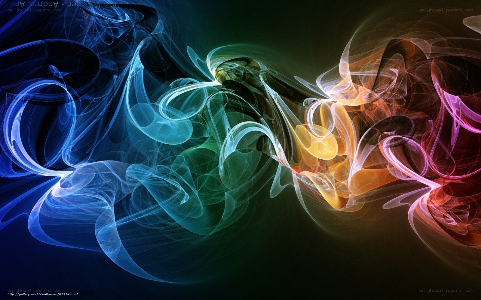 Abstract color swirls