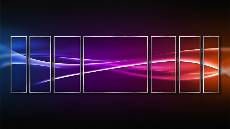 Abstract color wave panels