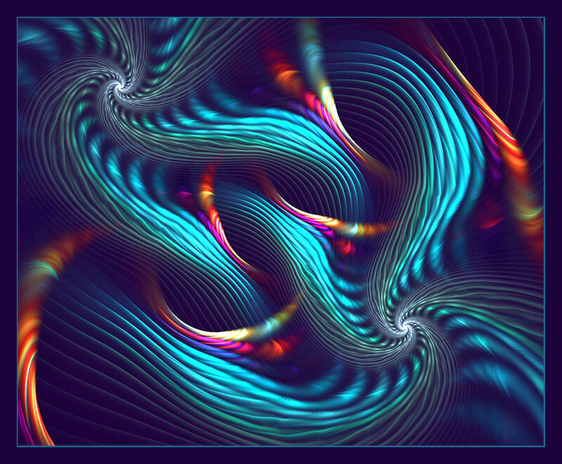Abstract color wave patterns