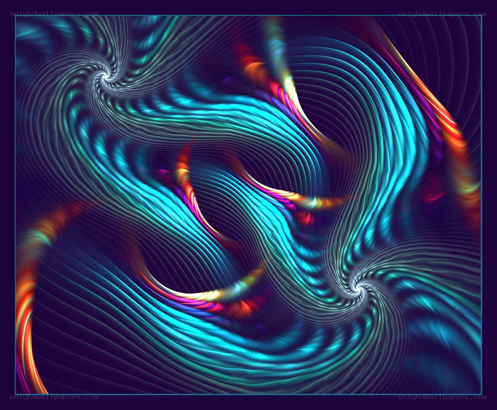 Abstract color wave patterns