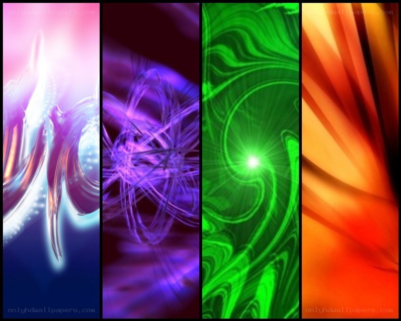 Abstract color wave patterns