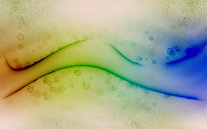 Abstract color wave with bubbles