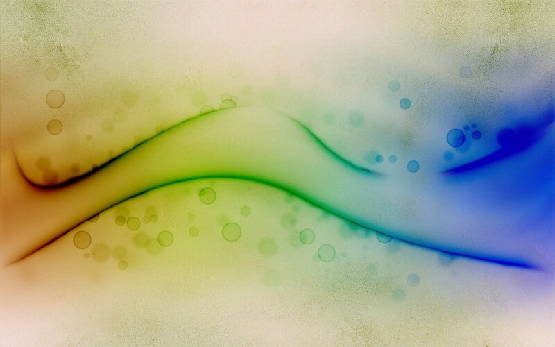 Abstract color wave with bubbles
