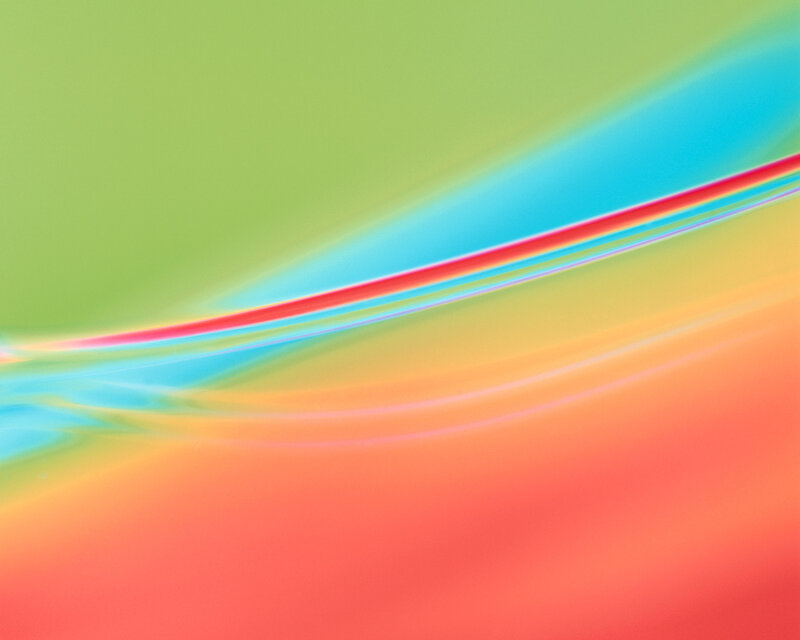 Abstract Color Waves — Green, Calm, Wave