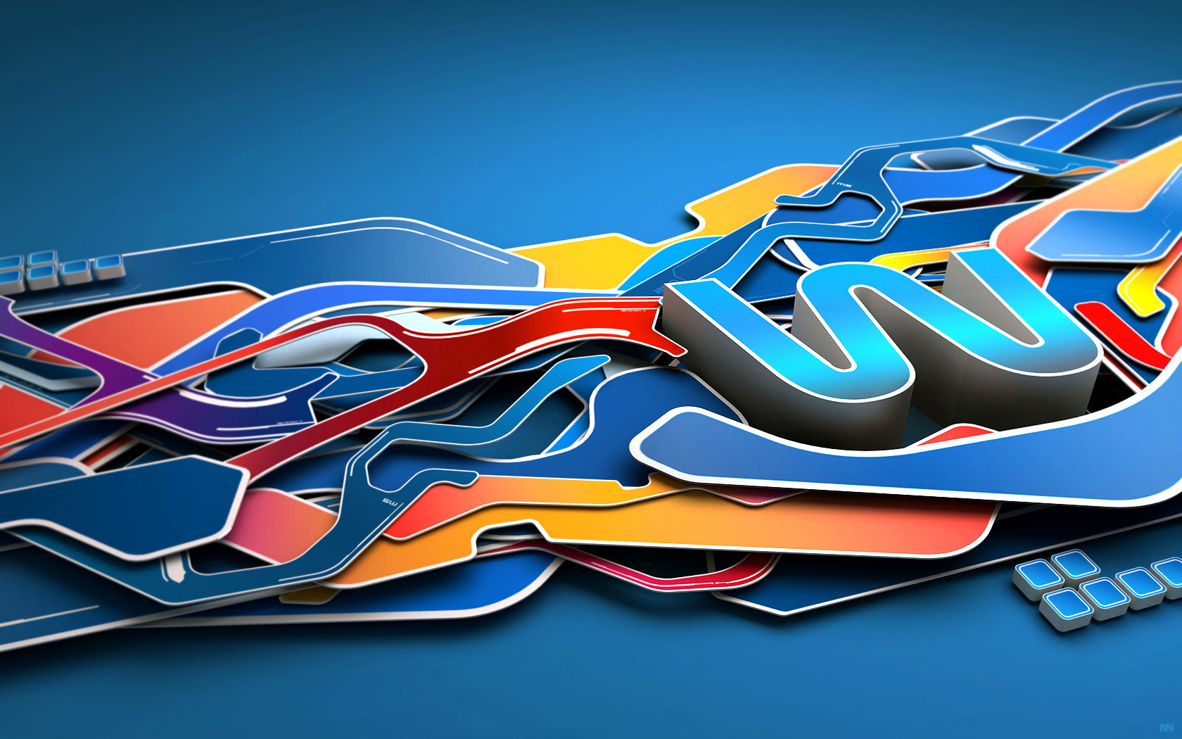 Abstract colorful 3D design