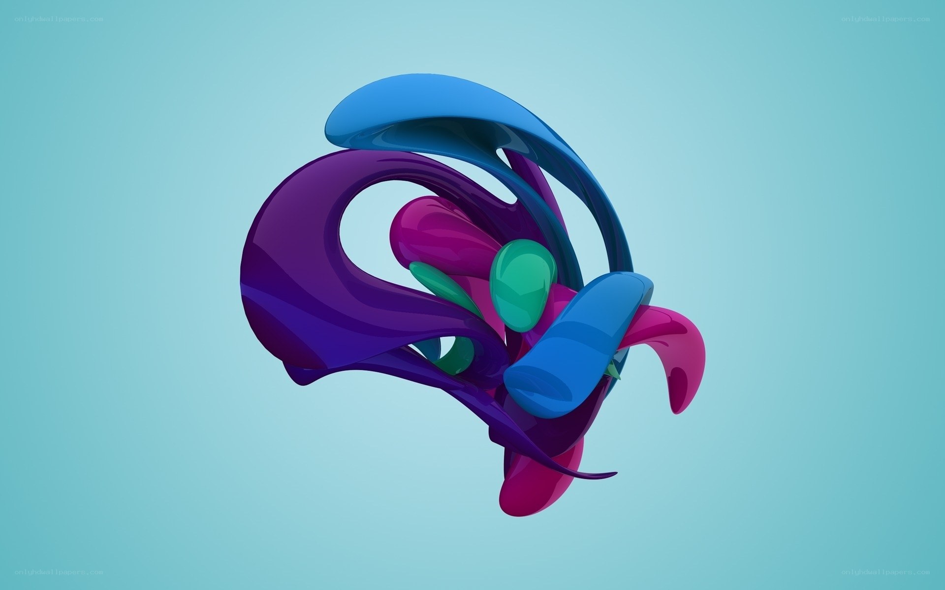 Abstract colorful 3D sculpture