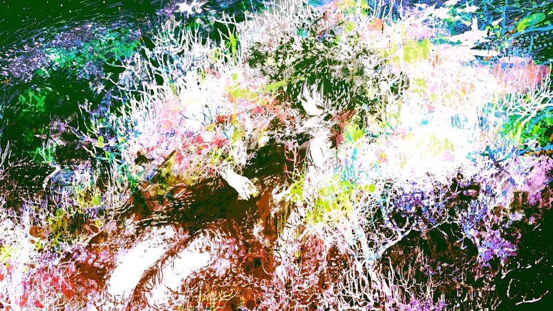 abstract colorful art with figure