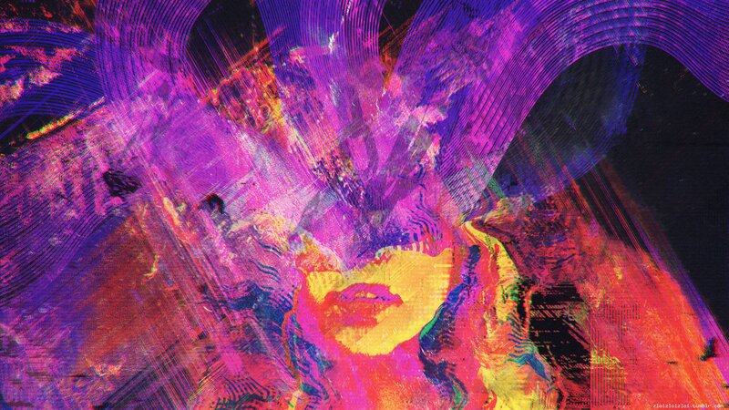 Abstract Colorful Artwork — Purple