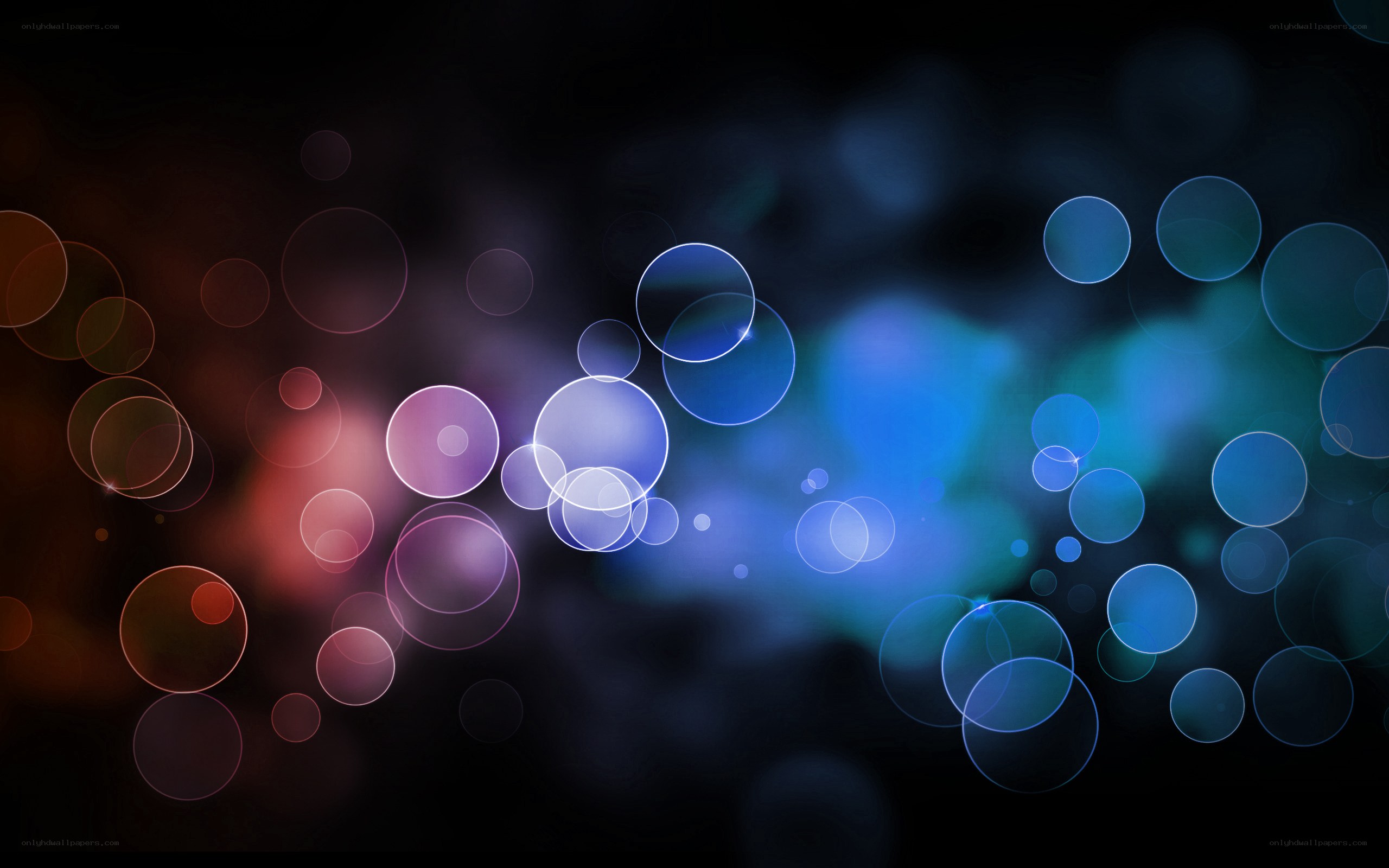 Abstract colorful bokeh circles