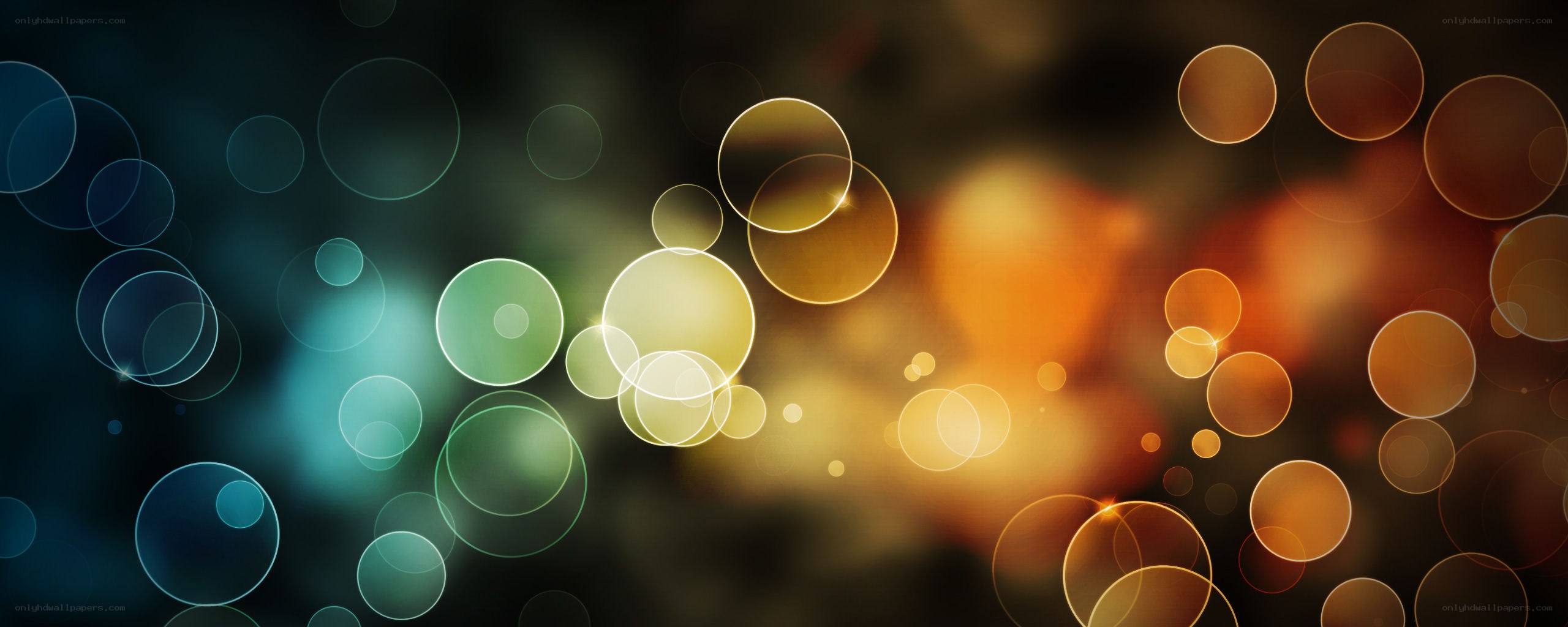 Abstract colorful bokeh circles