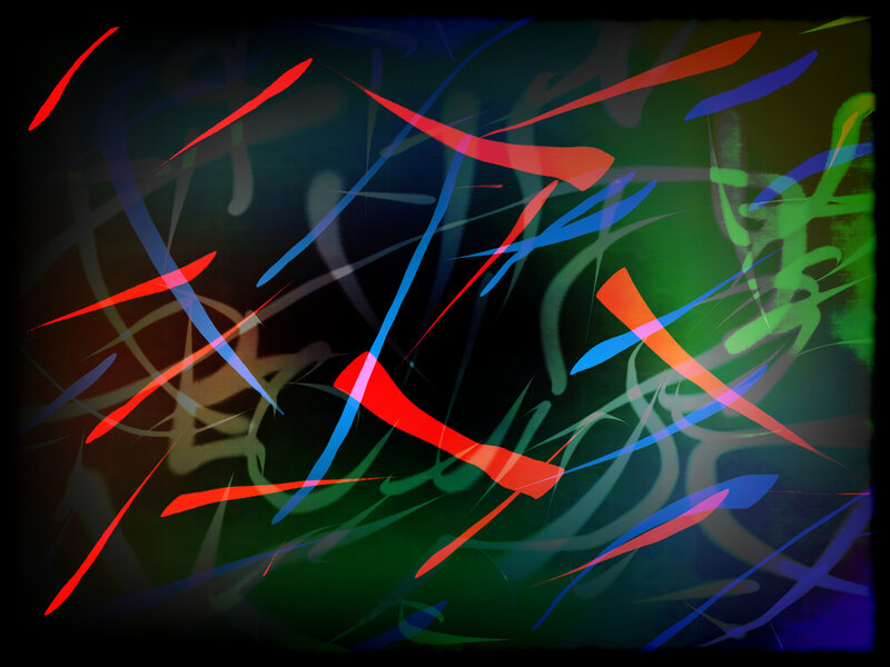 Abstract colorful brushstrokes