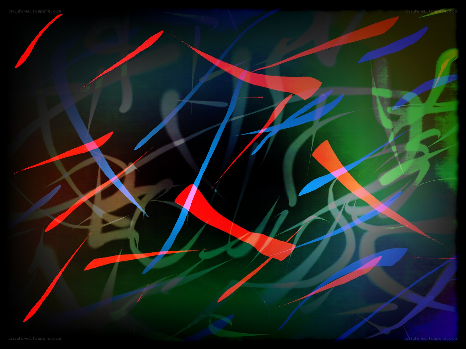 Abstract colorful brushstrokes