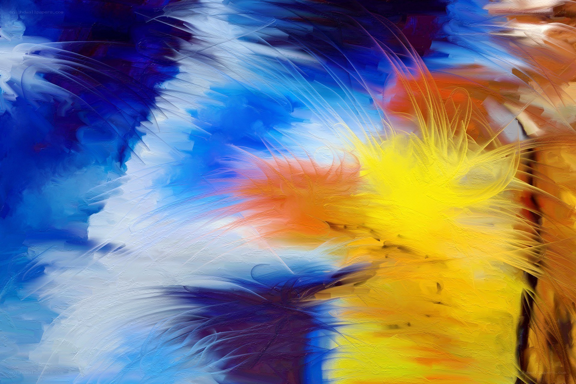 Abstract colorful brushstrokes