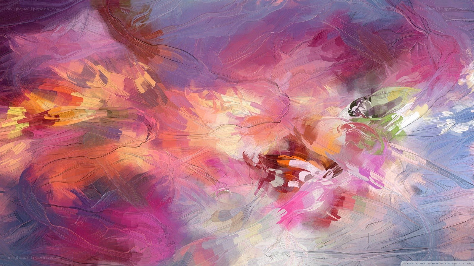 Abstract colorful brushstrokes