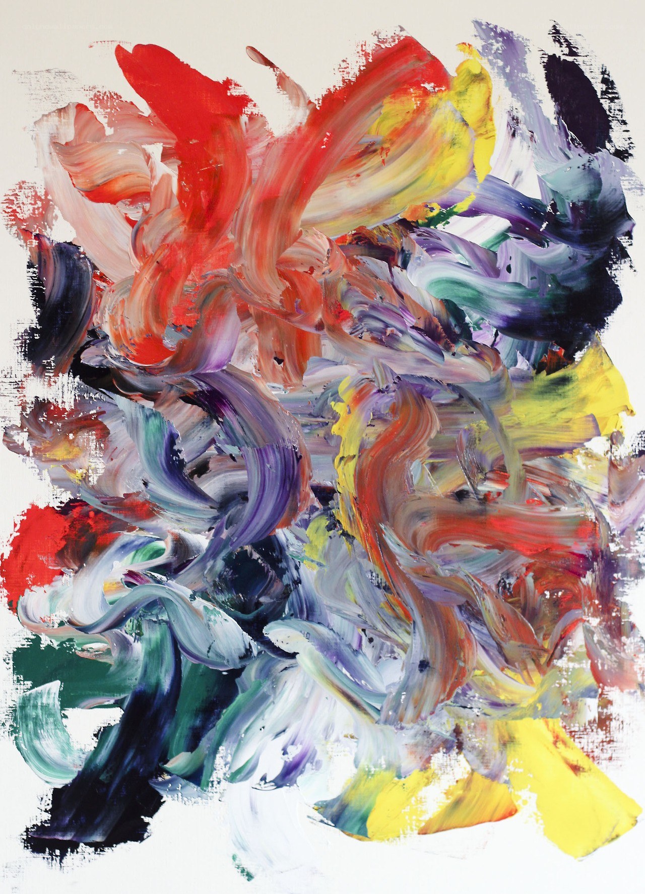 Abstract colorful brushstrokes