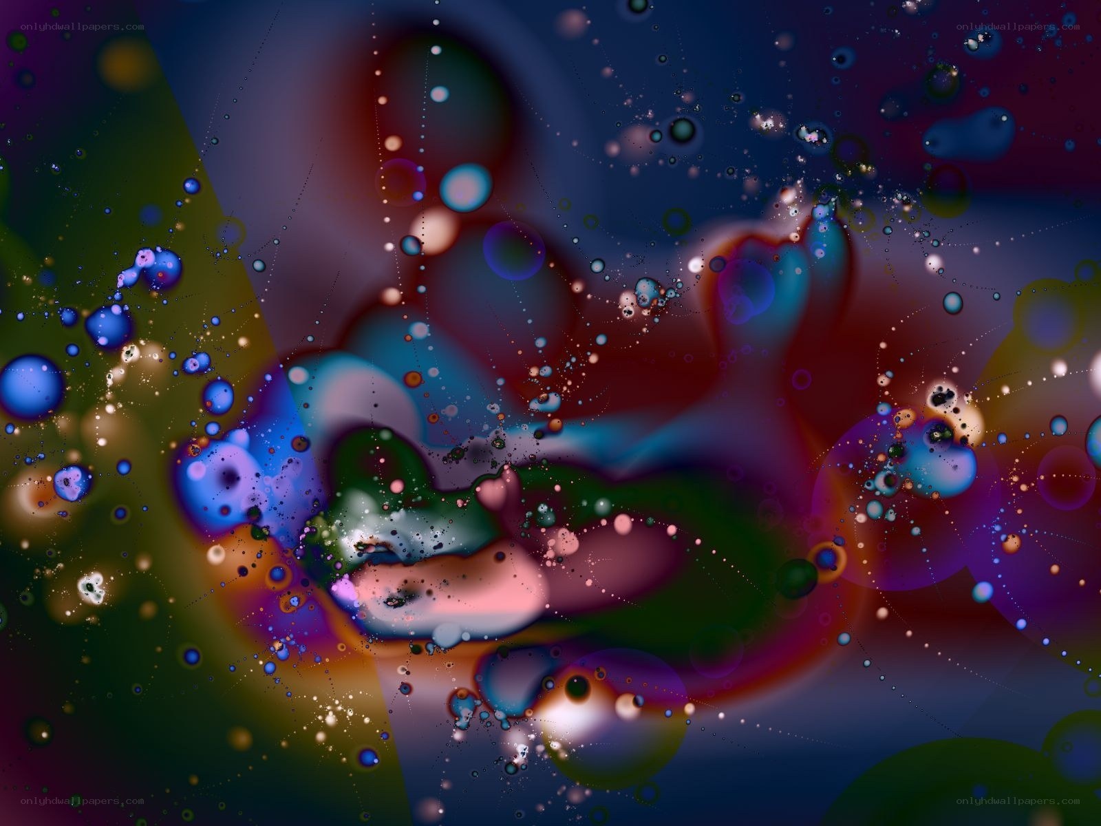 Abstract colorful bubble art