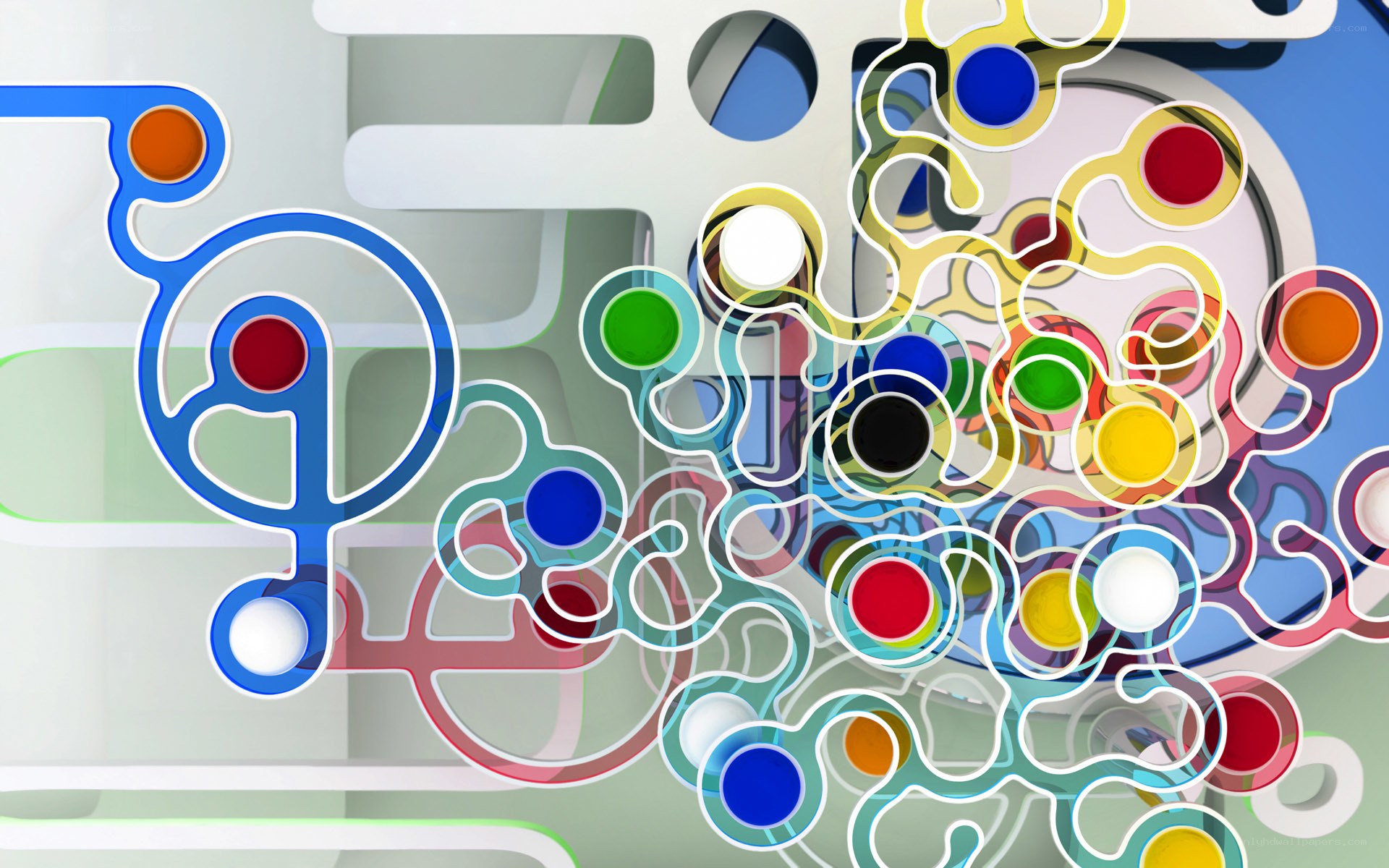 Abstract colorful circuit design