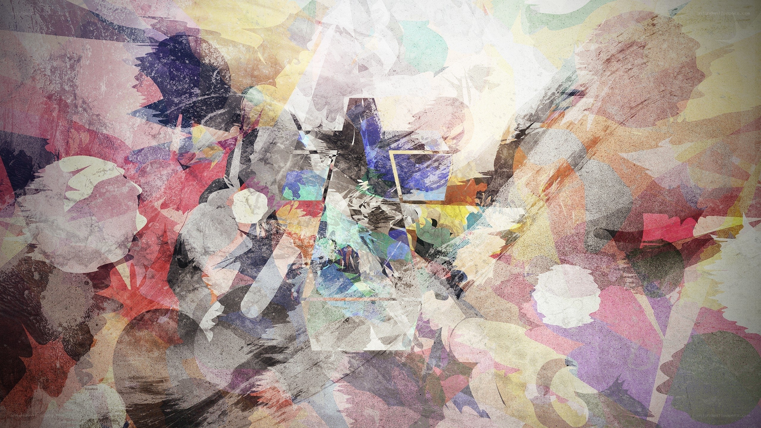 abstract colorful collage art