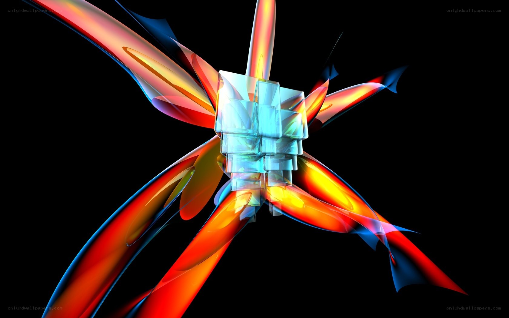 Abstract colorful cube design