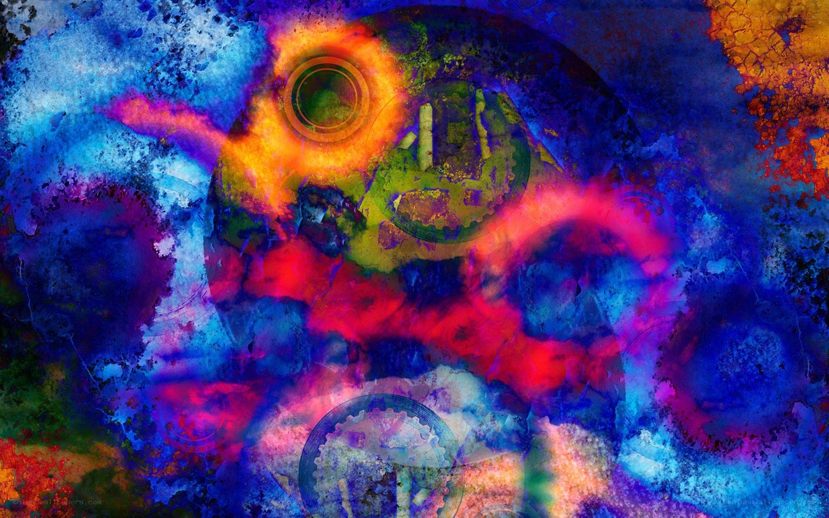 Abstract colorful digital art