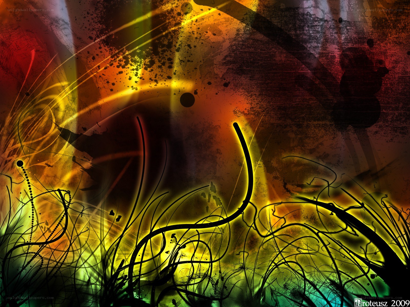 Abstract colorful digital art