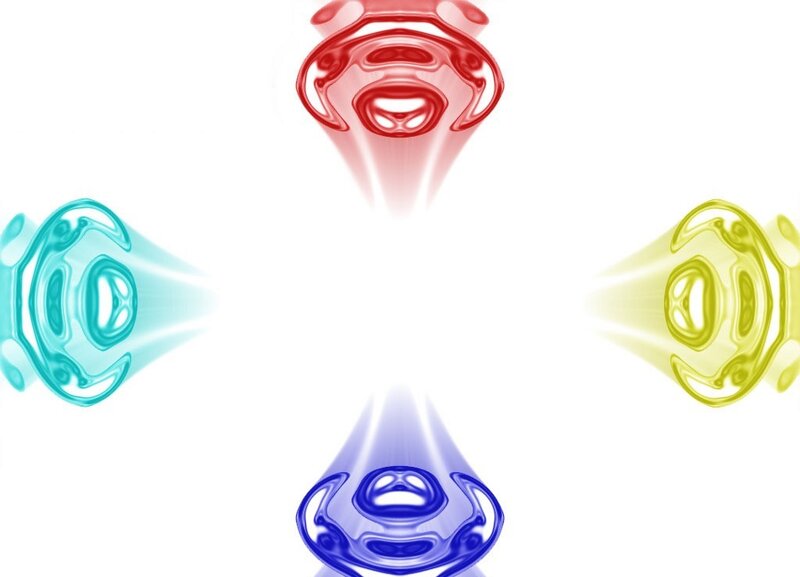 abstract colorful energy shapes