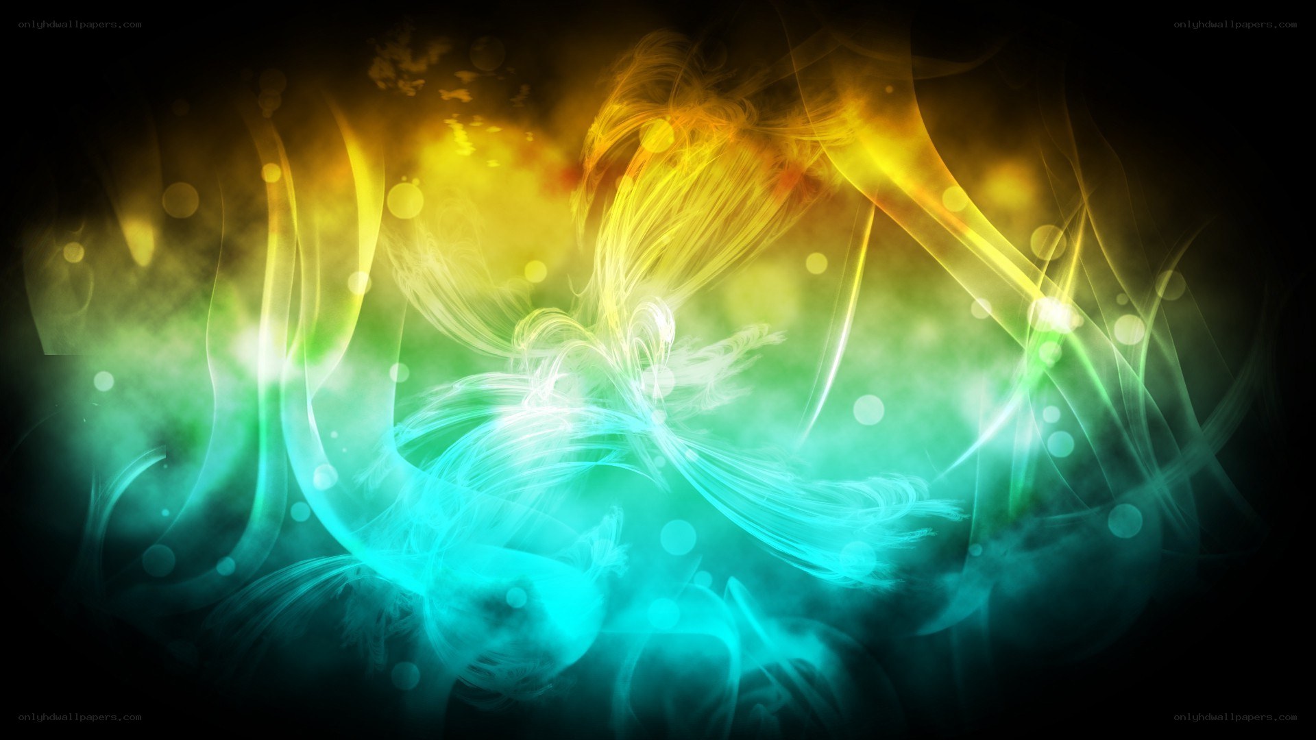 Abstract colorful energy waves