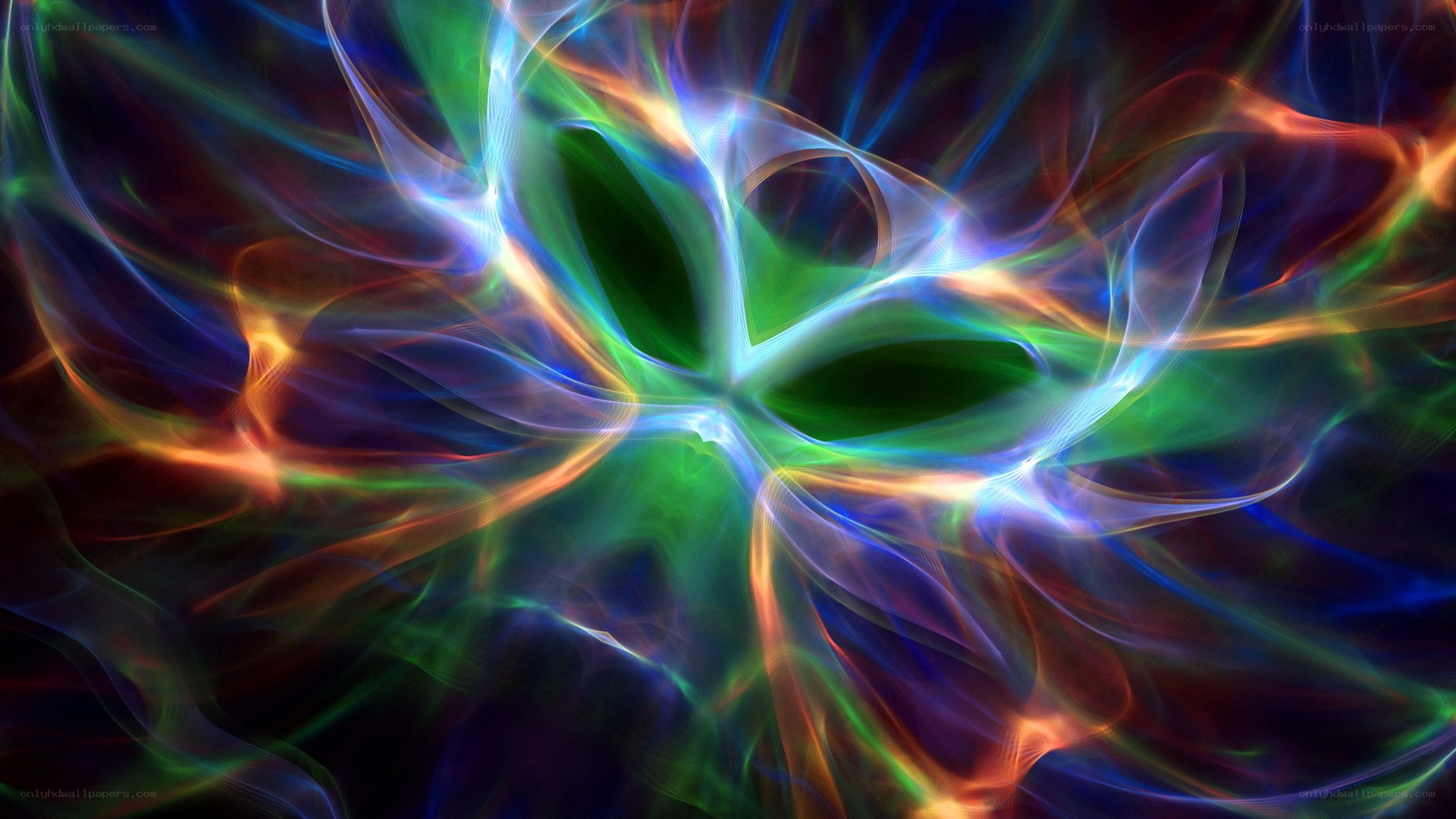 Abstract colorful energy waves