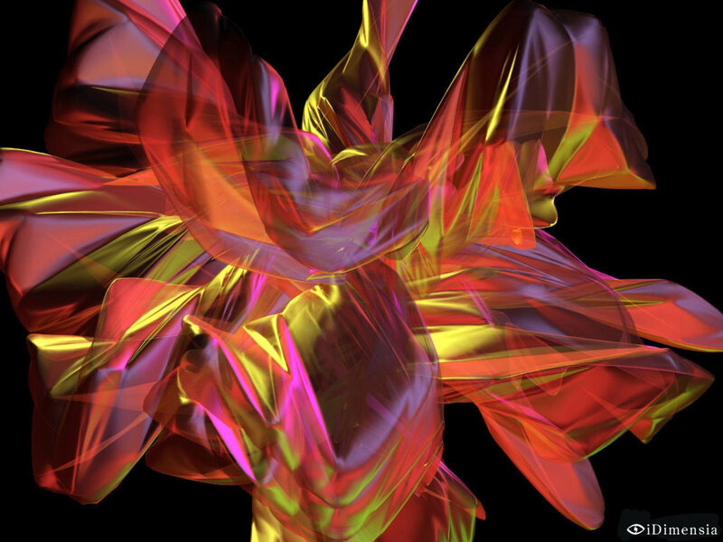 Abstract colorful fabric swirl