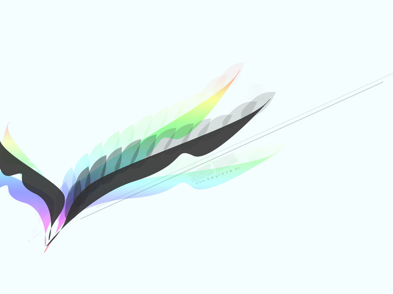 Abstract colorful feather design